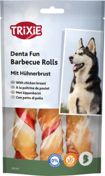 Tyggerull Natur M/Barbecue 3stk 12cm 105g (6stk)