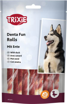 Tyggerull Natur M/Andefilè 10stk 12cm 80g (6stk)