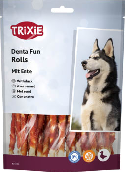 Tyggerull Natur M/Andefilè 30stk 12cm 240g (6stk)