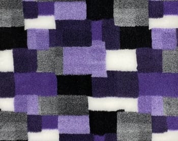 VetBed Nonslip Patchwork Lilla/Grå/Hvit/Svart 100x150cm