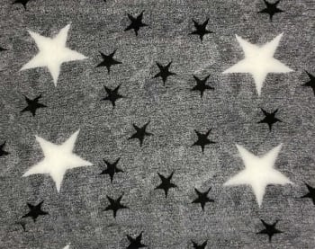 VetBed Nonslip Sorte og Hvite Stjerner Grå 100x150cm