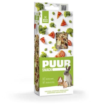 Puur Chew Sticks Gnager M/Erter, Tomat og Brokkoli 2stk/90g