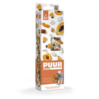 Puur Chew Sticks Dvergpapegøye/Papegøye M/Papaya, Kokos og Aprikos 2stk/170g