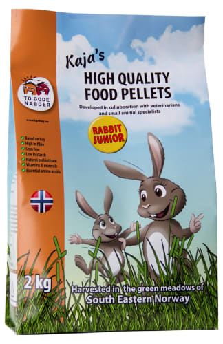 Kaninpellets Kaja`s Kanin Junior 2Kg To Gode Naboer