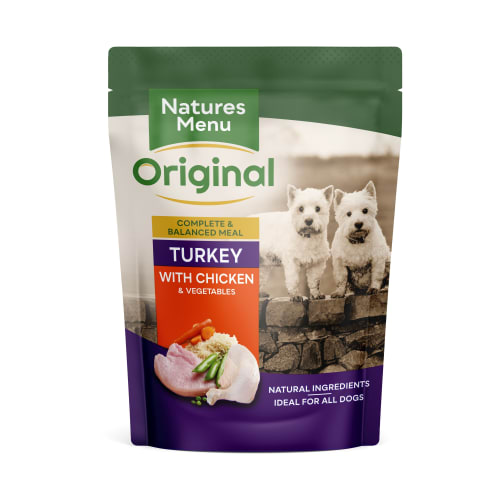 NM Pouches Hund Adult Kylling og Kalkun 300g (8stk) Oransje