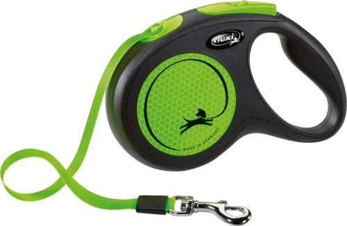 Flexi Classic New Neon Tape M 5m Sort/Neon Grønn Max 25Kg