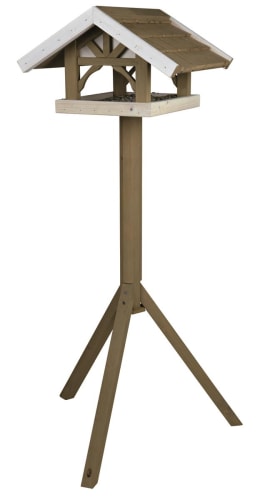 Utefuglehus 55802 Natura Hus M/Bein 46x28x44cm / 1,25m Grå/Hvit