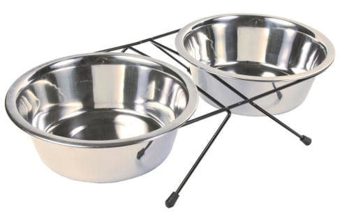Hundeskål 24833 M/Stativ 2stk 1,8L Ø20cm