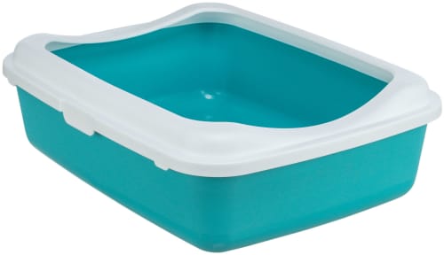 Kattebakke 40180 Classic M/Kant Turkis/Hvit 48x37x15cm