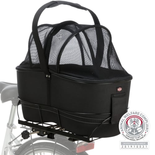 Sykkelkurv 13110 Sort Nylon Til Lange Bagasjebrett 60x29x49cm Max 8Kg