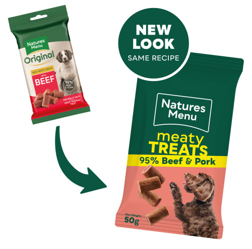 NM Snacks Hund Biff og Gris 50g (12stk) Rød