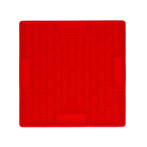 Eat Slow Live Longer Lick Mat Bones Red