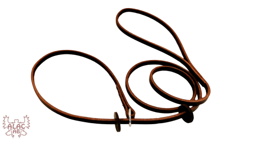 Alac UK LÄDER 6MM*120CM BRUN RING+DUBBLA STOPP