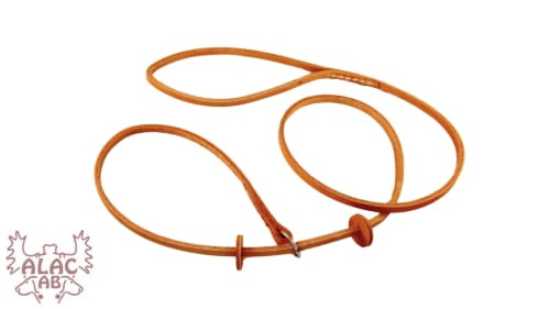 Alac UK LÄDER 6MM*120CM NATUR RING+DUBBLA STOPP