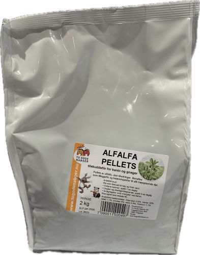 Kanin og Marsvinpellets Alfalfa 2Kg To Gode Naboer