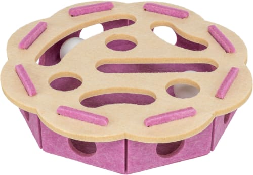 Katteleke 41348 Cat Activity Hole`N`Roll Flower Ø:30x7,5cm Berry
