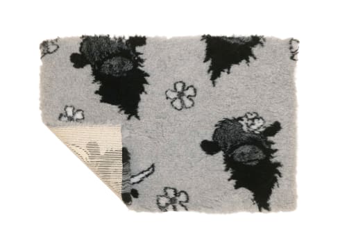 VetBed Nonslip Highland Ku Grå 100x75cm