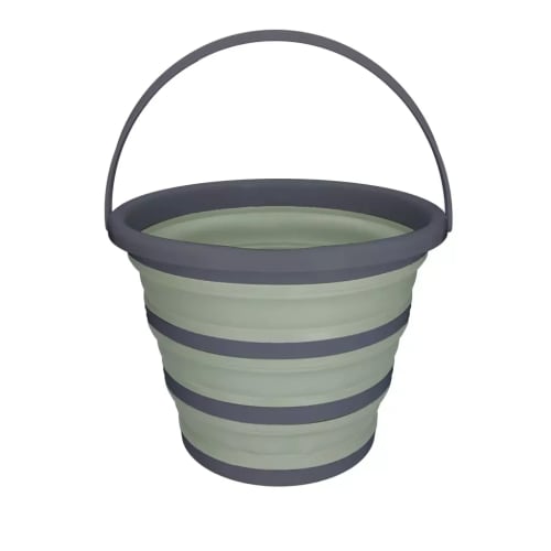 Excellent Horse Bucket Foldable Green/Gray
