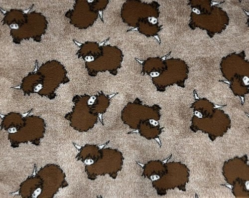 VetBed Nonslip Highland Cattle Brun 100x150cm