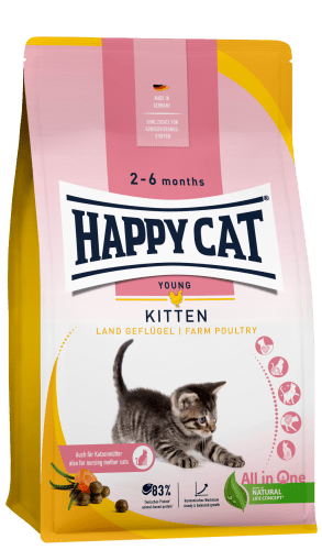 Happy Cat Kitten Fugl 4kg (Fra 5 uker)
