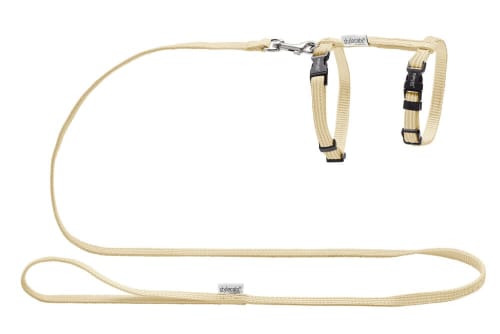 Harness+Leash Cat Kirs Polyester beige