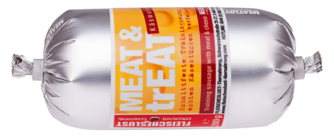 Hundepølse Meat & trEAT M/Kalkun, Biff & Ost 200g