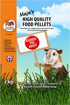 Marsvinpellets Maja`s Marsvin Adult 2Kg To Gode Naboer