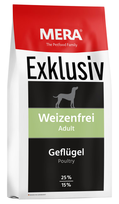 mera Exklusiv Weisenfrei Adult Kylling 15Kg (Hvetefri)