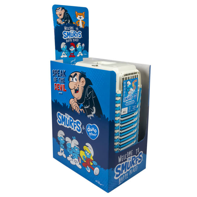Transportkasse Hefty Smurf 46x30x30cm Hvit/Blå 15stk i Display