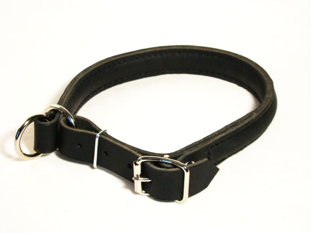 Alac Halsb. Dobbelsydd Strup Lær 50-60cm 18mm Sort