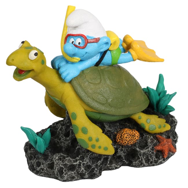 Akv. Pynt 234-472651 Smurfs Underwater Turtle 12,9x7,5x12cm