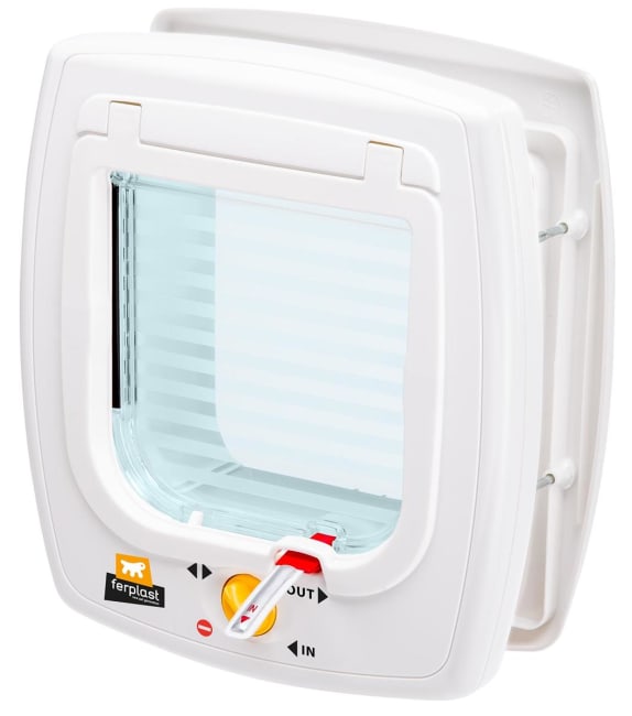 Kattedør Swing 7 4Ways Elektronisk M/Tunnel Hvit