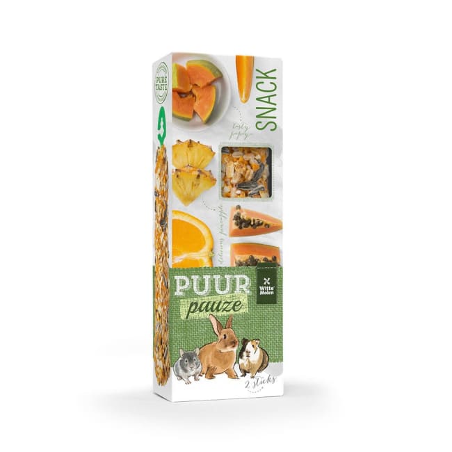 Puur Sticks Gnager M/Appelsin & Papaya 2stk 110g