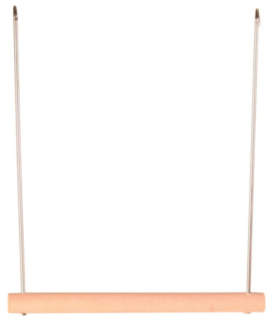 Fugleleke 5821 Huske Til Undulat i Tre M/Stålopph. 13,5cm