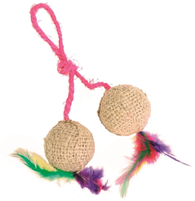Katteleke 4501 Dobbel Ball Av Striesekk M/Catnip