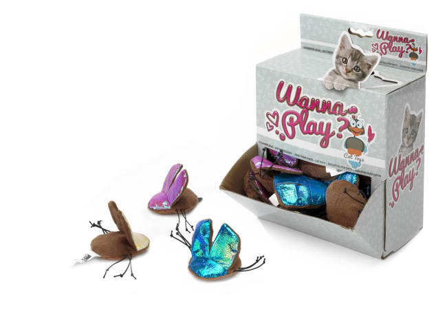 Katteleke Wanna Play Bug 7x6cm (72stk i pk)