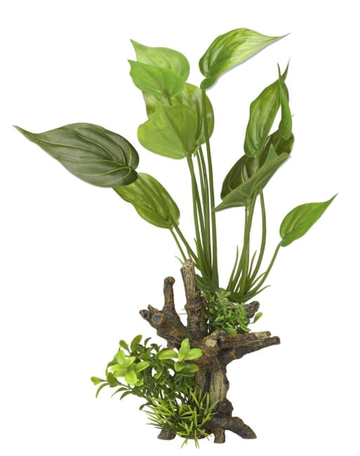 Akv. Pynt 234-432112 Trerot M/Planter Flora Scape 7 14x11x31,5cm