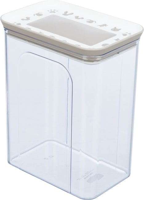 Forboks i Plastikk 24669 M/Lufttett Lokk 2,2L 15x14x19cm Hvit/Transparent