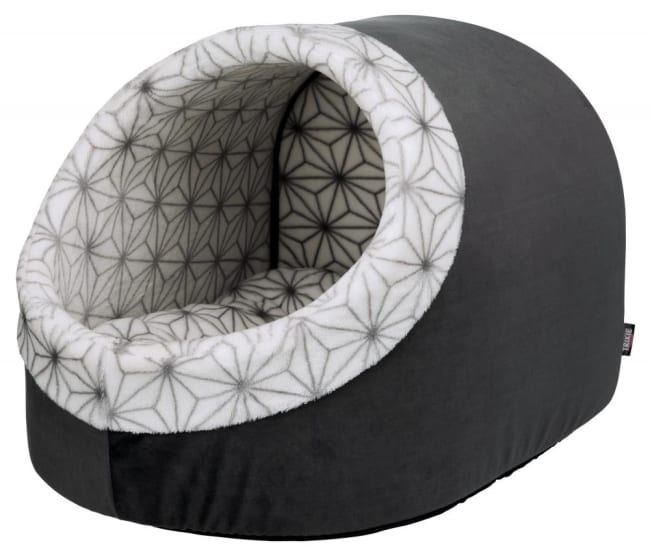 Kattehule 36858 Diamond 45x33x38cm Antrasit/Hvit Plysj/Semsket
