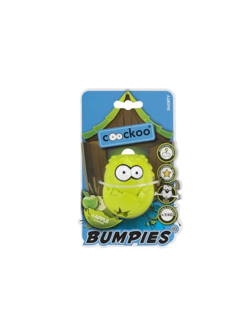 Hundeleke Coockoo Bumpies Ball M/Eple smak Shorty <9Kg 7cm Grønn