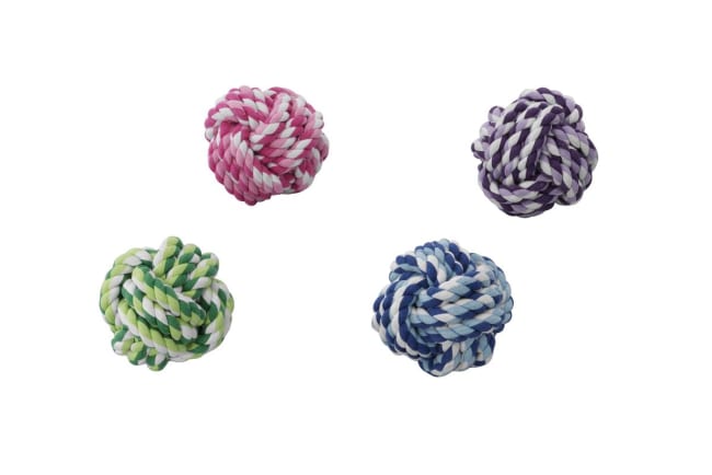 Hundeleke Tauknute Ball L 300g