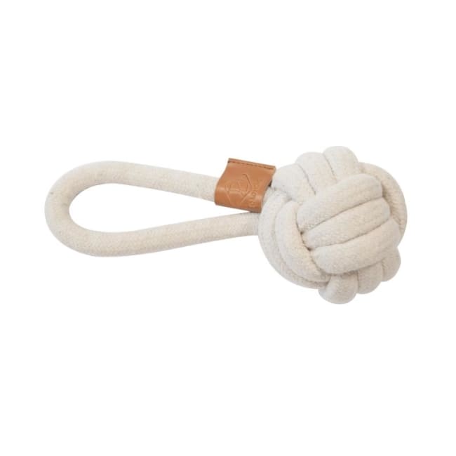 Hundeleke 305-447895 Tauknuteball Harper XS Beige M/Håndtak 18,5cm/Ø10mm