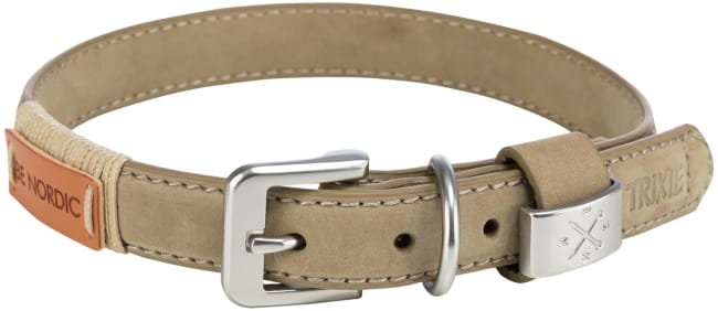 Halsb. Be Nordic Skinn L-XL 55-56cm/30mm Sand