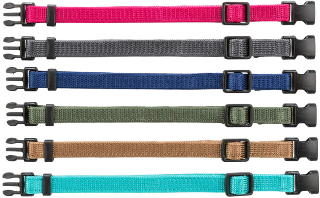 Halsb. Valpesett 15556 22-35cm M/L 6stk Fuchsia, Grafitt grå, Indigo, Forrest, Karamel, Ocean