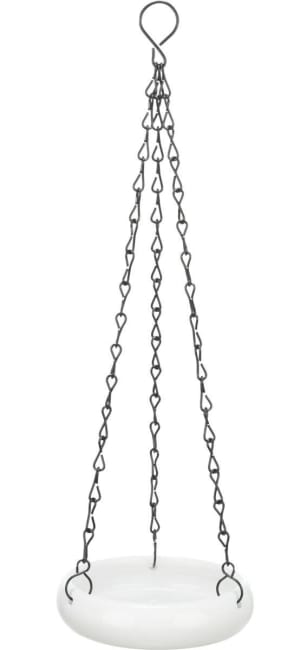 Vannskål Fugl Til Oppheng 100ml Ø12cm Hvit Keramikk