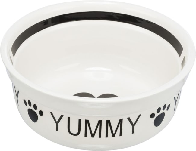 Hundeskål Keramikk 24400 0,3L Hvit/Sort ø13cm Til 24640