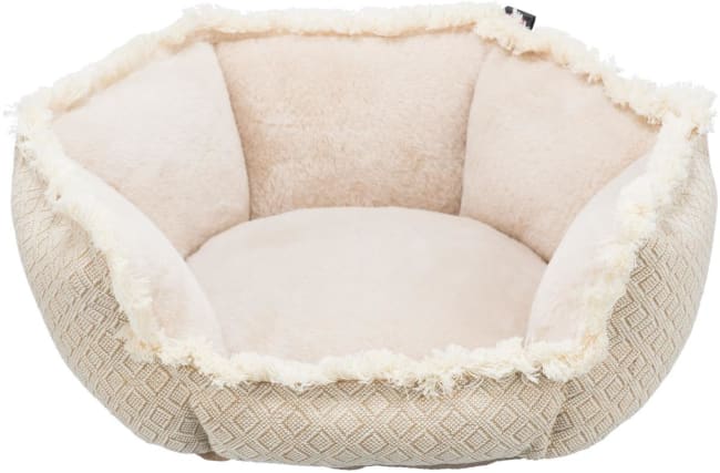 Hundeseng 38212 Boho Vevd/Plysj/Jute 50x50cm Beige