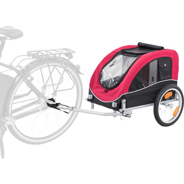 Sykkelvogn 12814 Nylon M Max 22kg Rød/Sort 75/137x63x68cm