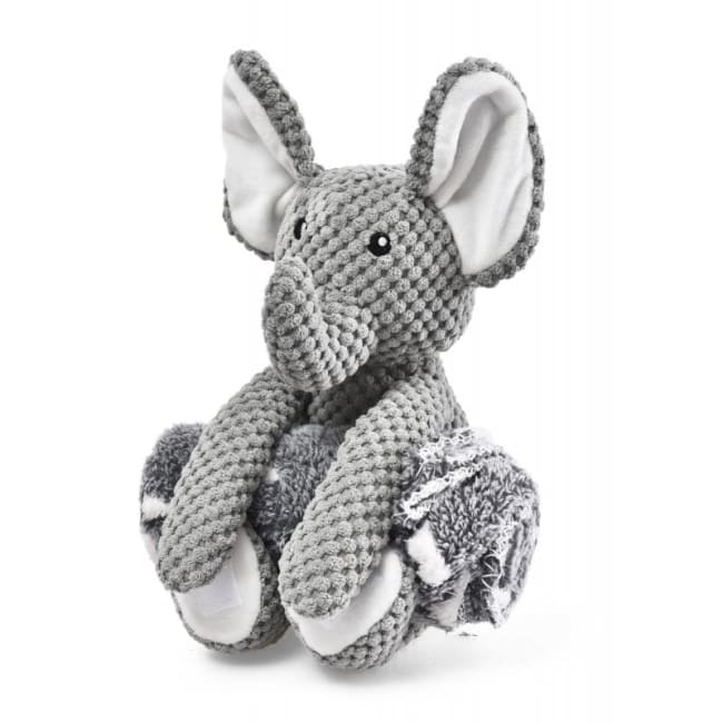 Hundeteppe 70x60cm og Hundeleke Elefant 31,5x28cm Barry King
