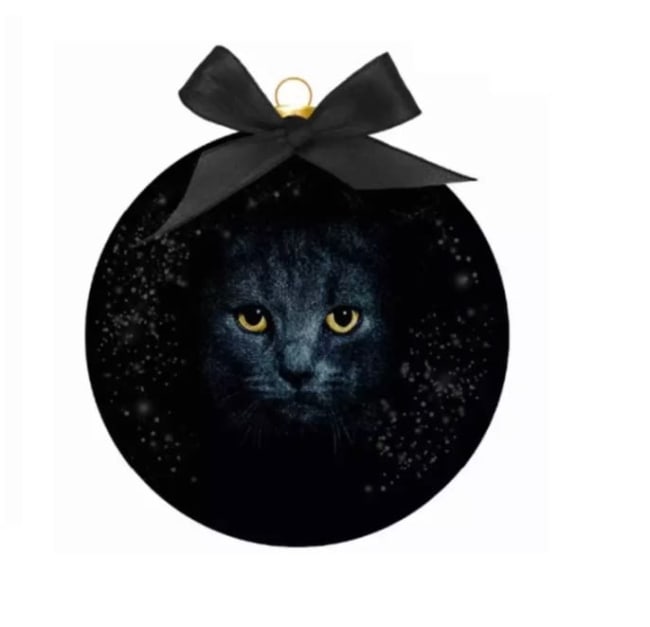 Julekule 44488 Sorte Katte Øyne